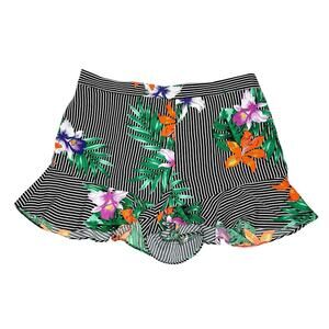 Who What Wear Striped/Floral Print Shorts Size 14